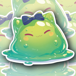 Green Slime Cat 1 decal