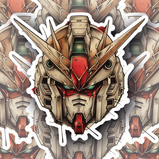 Battle-Damaged Gundam Helmet Premium Vinyl Decal