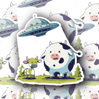 Moo-terrestrial Encounter vinyl decal