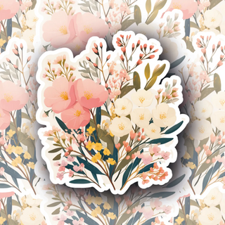 Spring bloom bouquet floral decal