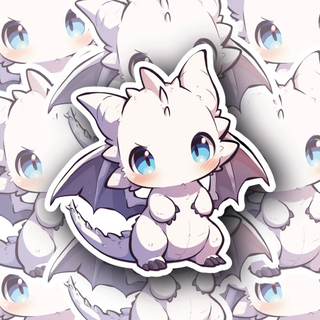 Aeris the Snow Dragon Premium Vinyl Decal