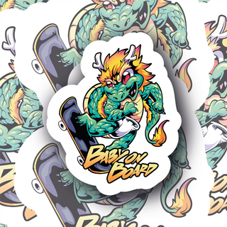 Baby on Board Cheeky Dragon Skating Decal