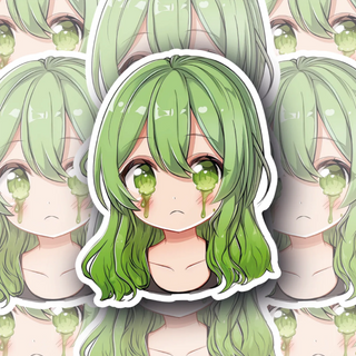 Emerald Drip anime character decal