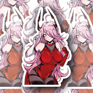 Futuristic anime girl Luna decal