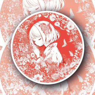 Crimson Dream aesthetic anime sticker