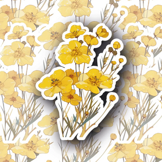 Golden Buttercup Bunch decal