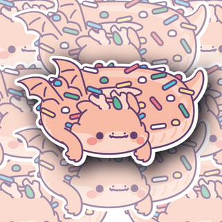 Rainbow Sprinkles Donut Dragon decal