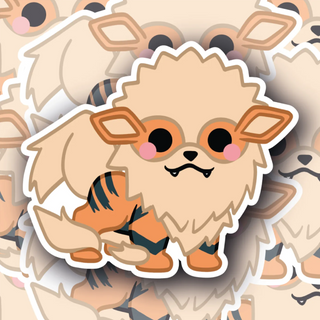 Cute Doodle Arcanine Pose #2 decal