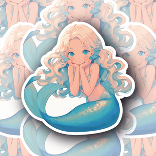 Aqua Pearl Mermaid premium vinyl decal