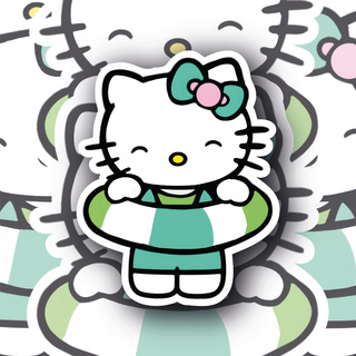 Hello Kitty Goes Swimming fun decal