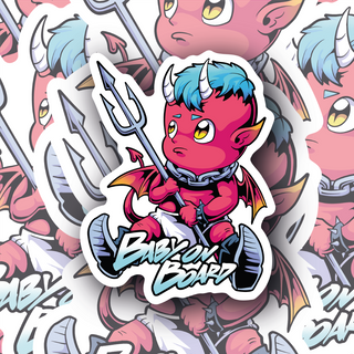 Baby on Board Kid Devil Sitting Decal