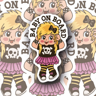 Punk Baby on Board decal sticker