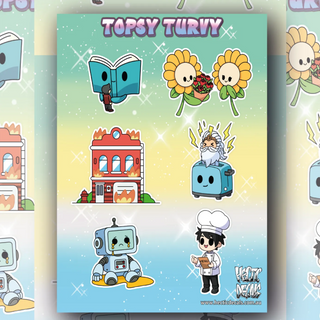 Topsy Turvy Edition #3 Sticker/Decal Sheet