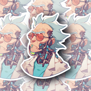 Cyborg Rick Draft vinyl decal