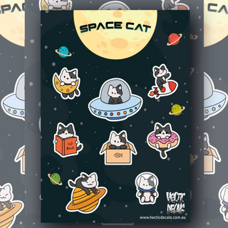 Space Cat Sticker/Decal Sheet