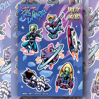 Out of This World Sticker/Decal Sheet