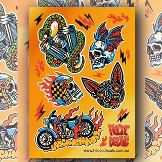 Hectic Neotrad Edition #1 Sticker/Decal Sheet featuring cool designs