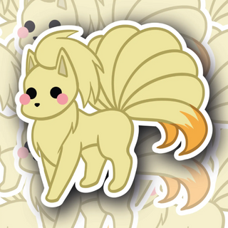 Cute Doodle Ninetales Pose #2 decal