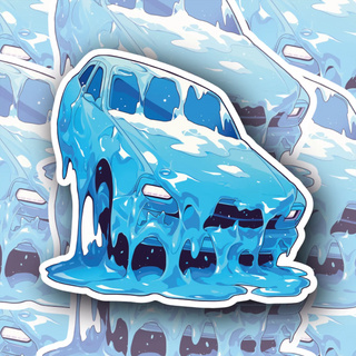 Psycadelic Melting Car decal