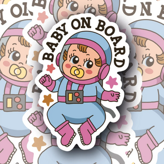 Astronaut Baby on Board vinyl decal