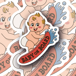 Surfer Baby Edition #2 Baby on Board decal