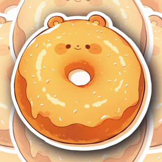 Butterscotch Donut Bear Decal