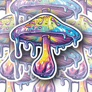 Psycadelic Melting Mushroom premium vinyl decal