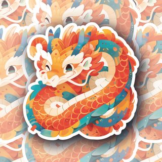 Celebratory Dragon premium vinyl decal