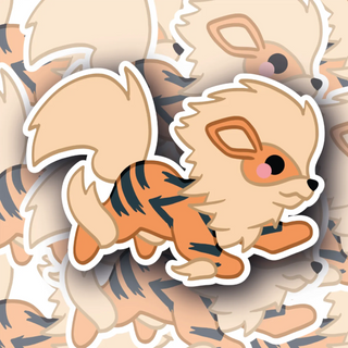 Cute Doodle Arcanine Pose #1 decal