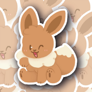 Cute Doodle Eevee Pose #2 Decal