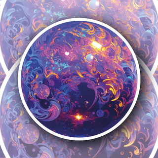 Voidbloom Spiral cosmic sticker