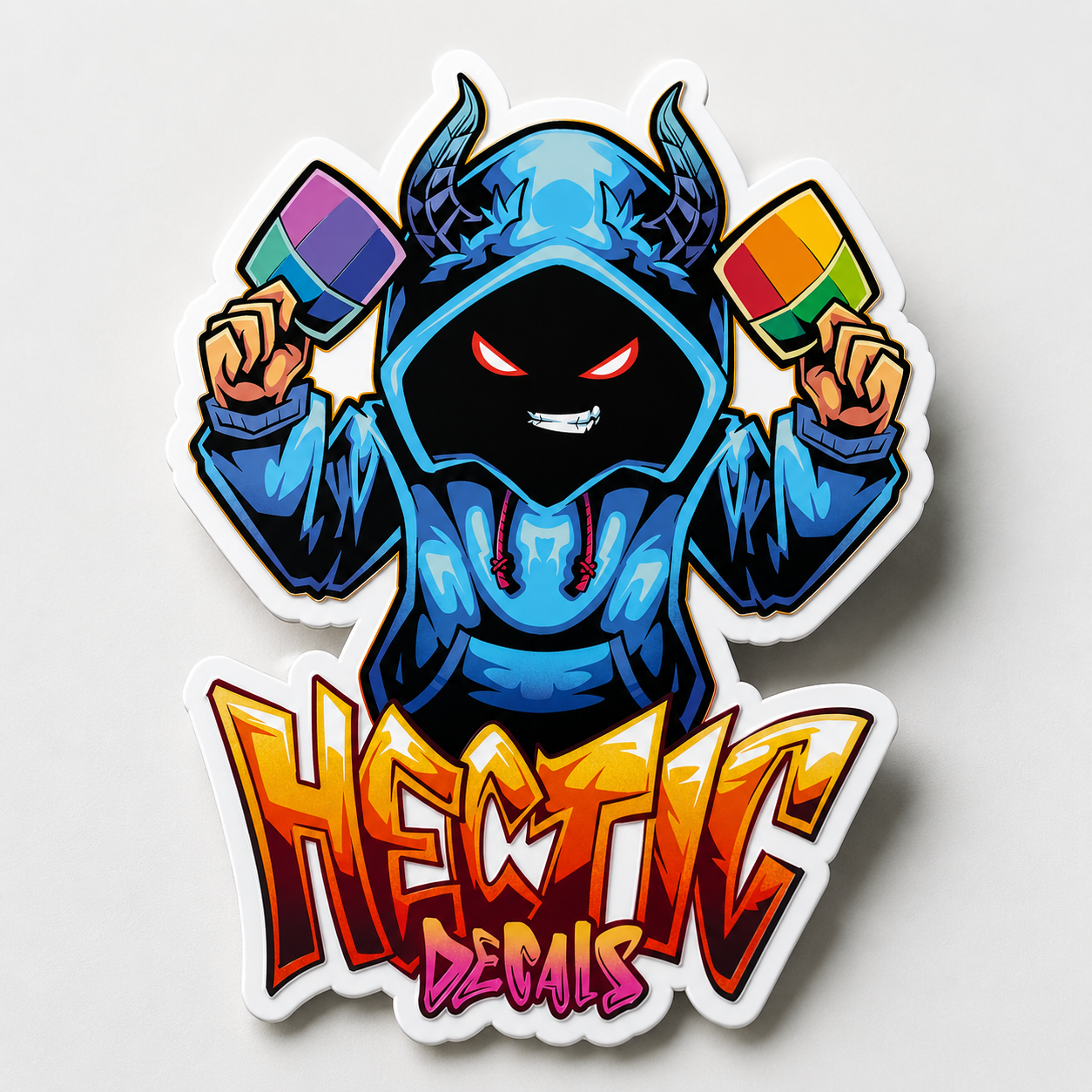 Die cut Hectic Decals sticker example