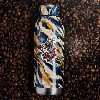 Neo Traditional Red Flower Eagle