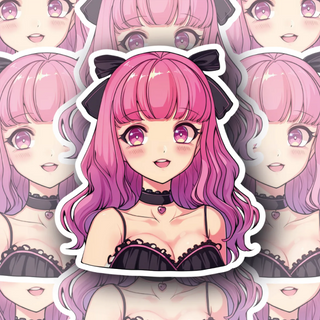Cute pink-haired girl Sakura decal