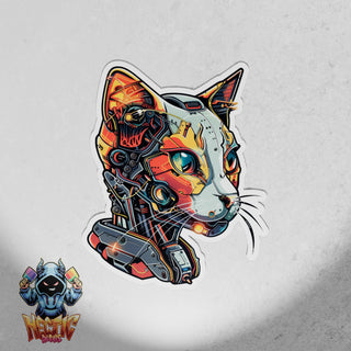 NeonWhiskers the Cyborg Cat