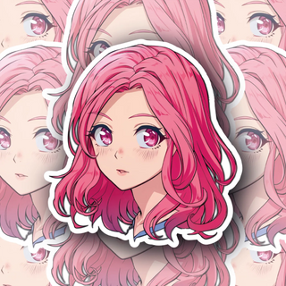 Mika the Pink Haired Cutey premium decal
