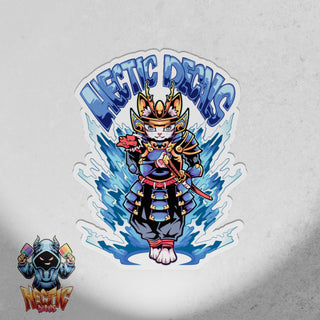 Tetsurō the Water Elemental Samurai Cat