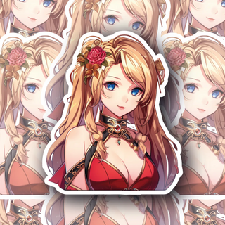Elegant anime girl Seraphina Goldhart decal
