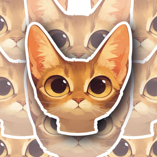 Crumple Adorable Cat Decal