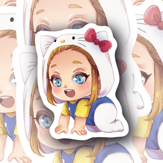 Baby In Hello Kitty Onesie decal