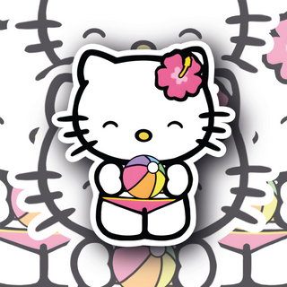 Hello Kitty at the Beach fun decal