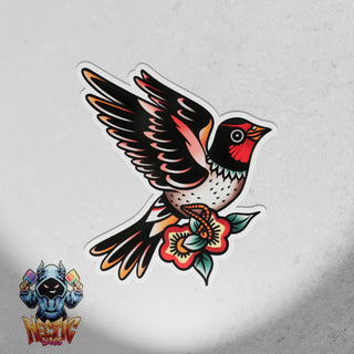 Neo Traditional Red Sparrow