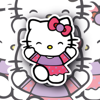 Hello Kitty is Happy cheerful decal