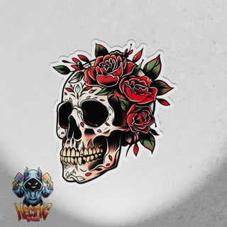 Neo Traditional Skull With Flowers
