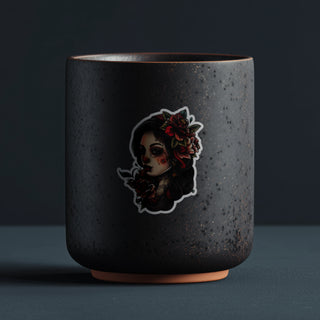 Neo Traditional Girl With Flowers In Her Hair