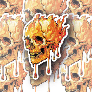 Flaming Skull Edition #6 Decal - Premium Quality