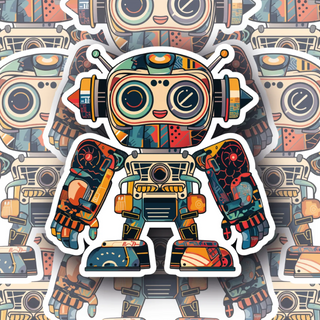 GrinCog the Robot premium vinyl decal