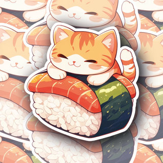 Sushi Cat Edition #3 decal sticker