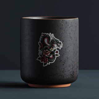 Neo Traditional Green Flower Dragon