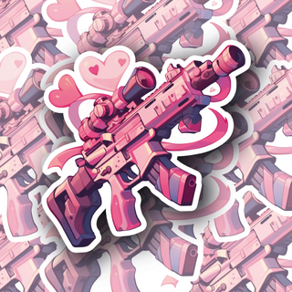 Heart Gun Assault Rifle Decal